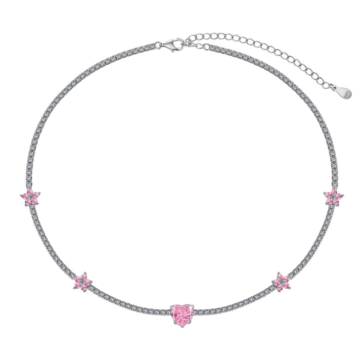 Choker Tennis Camelie e Cuore Centrale