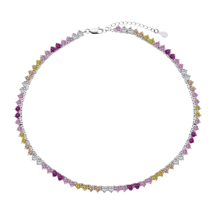 Choker Tennis Cuori Rainbow